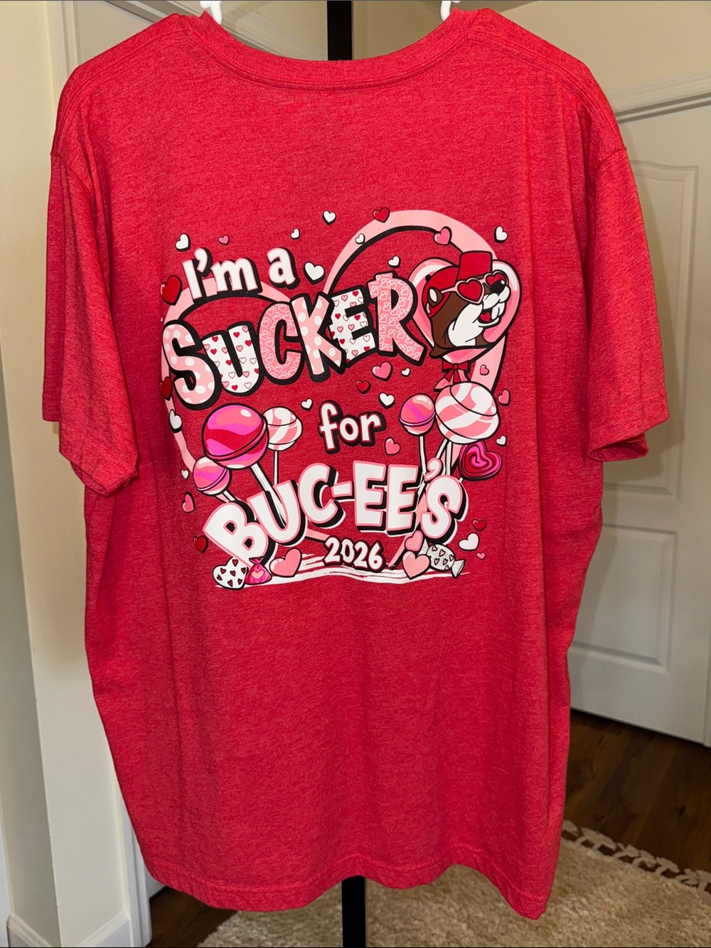 Buc-ees Valentines 2026  T-Shirt - Size XL